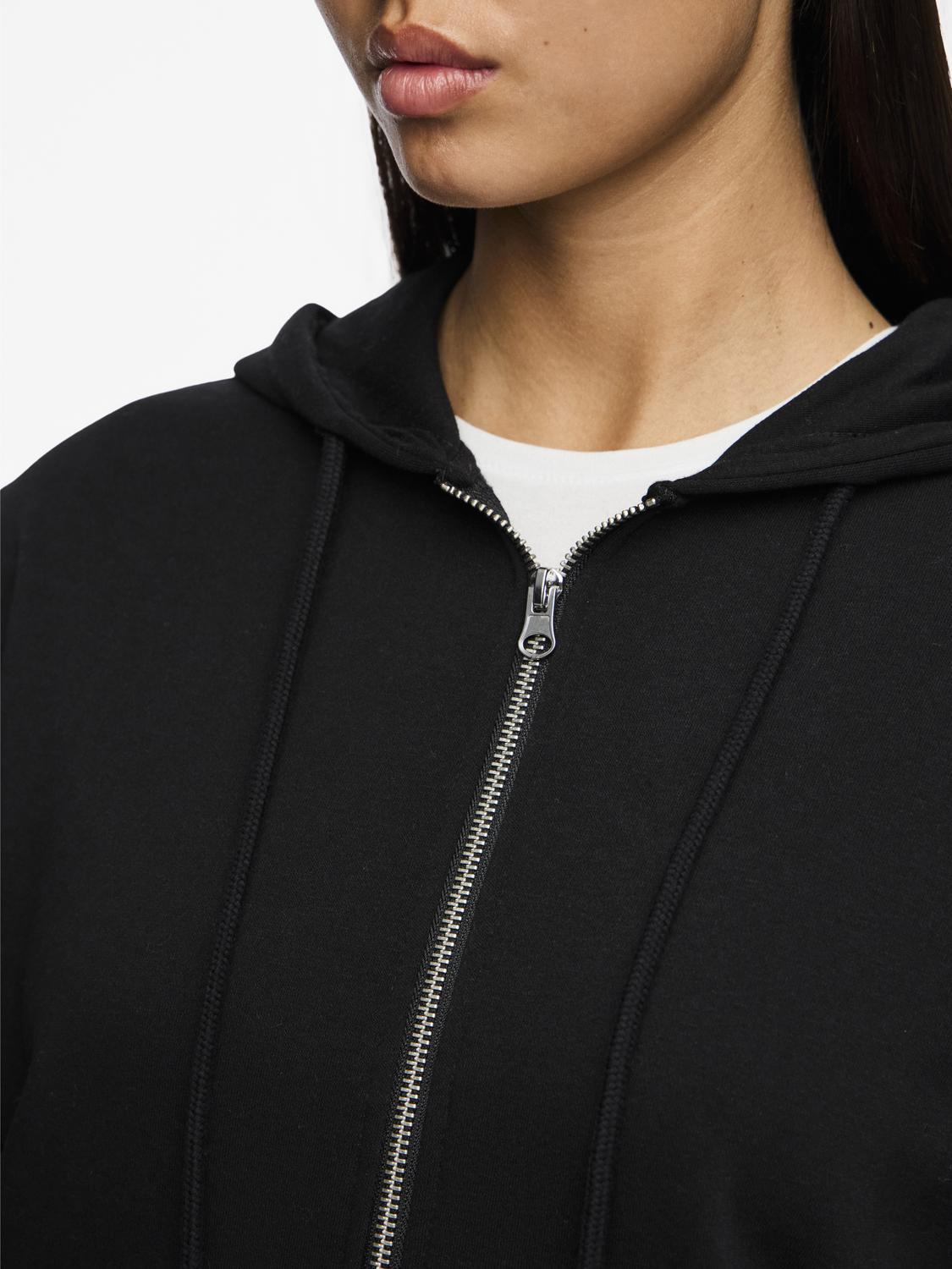 PCCHILLI Sweatshirt Zip - Black
